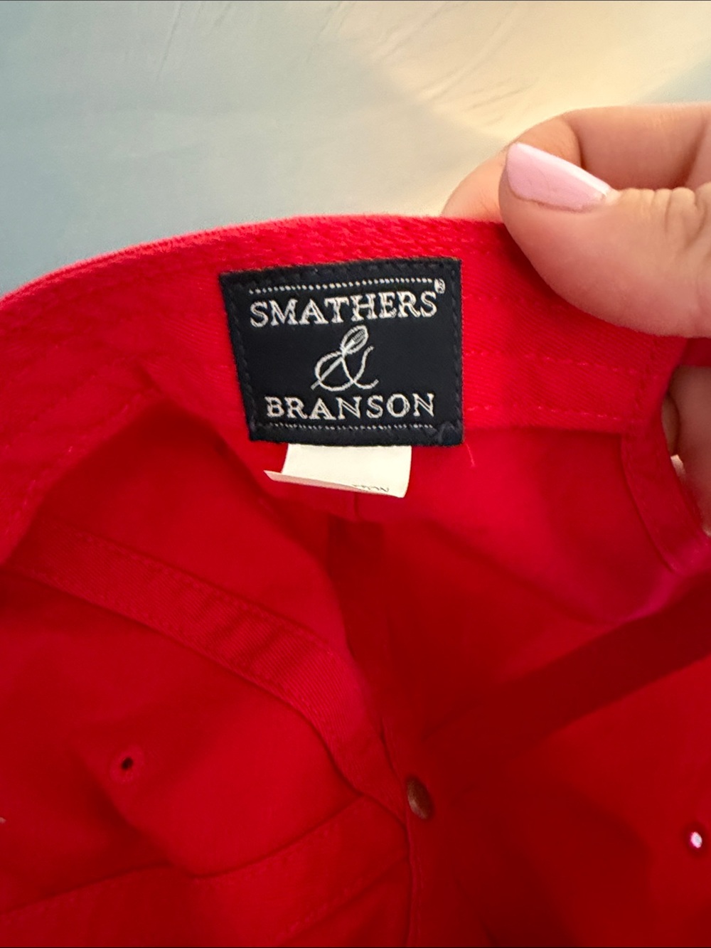 Red Baseball Cap with Embroidered Dog Motif - Picture 2 of 6